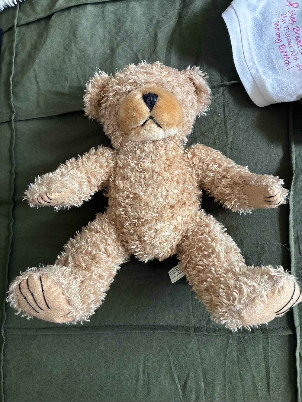 Curly Plush Teddy Bear - Cream Brown Stuffed Toy